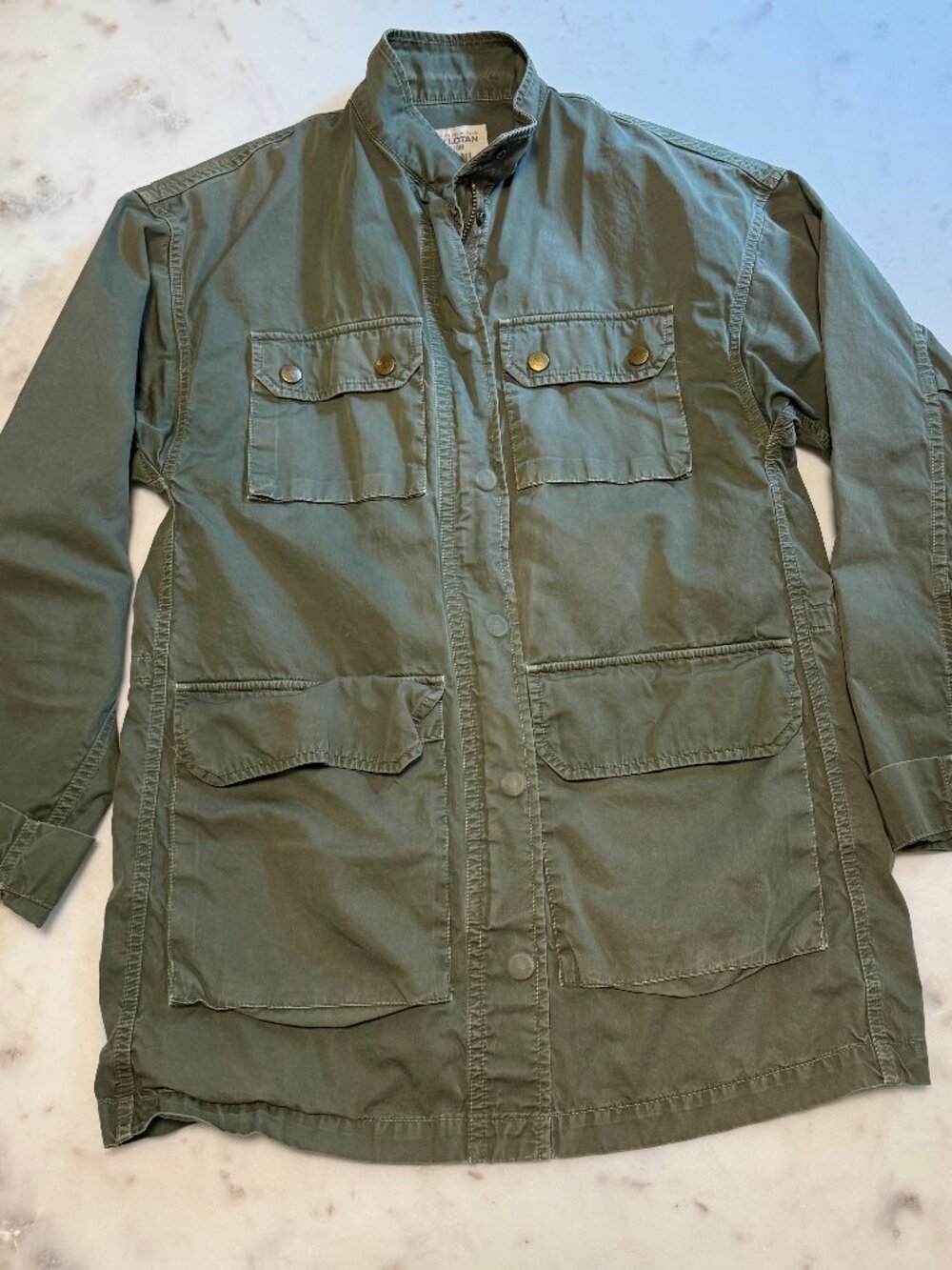 Nili Lotan Army Green Utility Jacket Made in New York (Small)